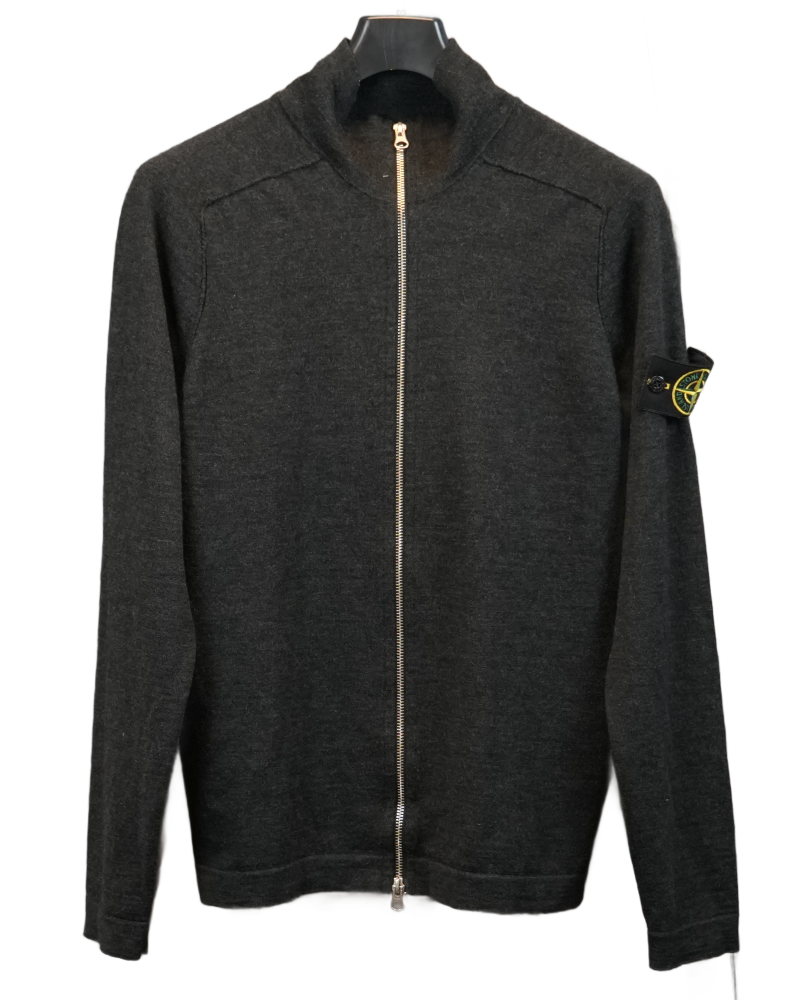 Stone Island Zip up Jacket Grey front view