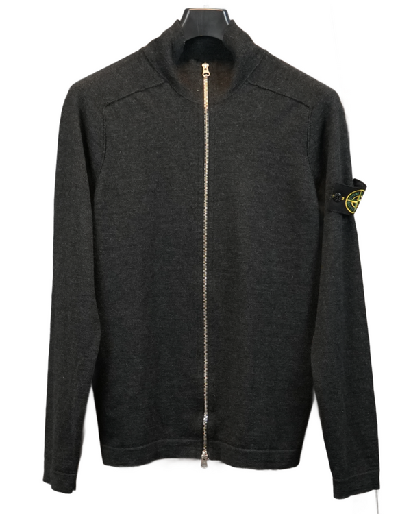 Stone Island Zip up Jacket Grey front view