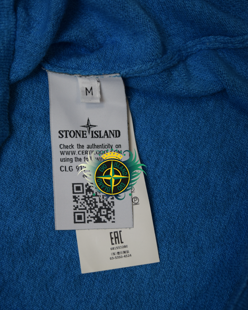 Stone Island V-Neck Crewneck Blue detail view