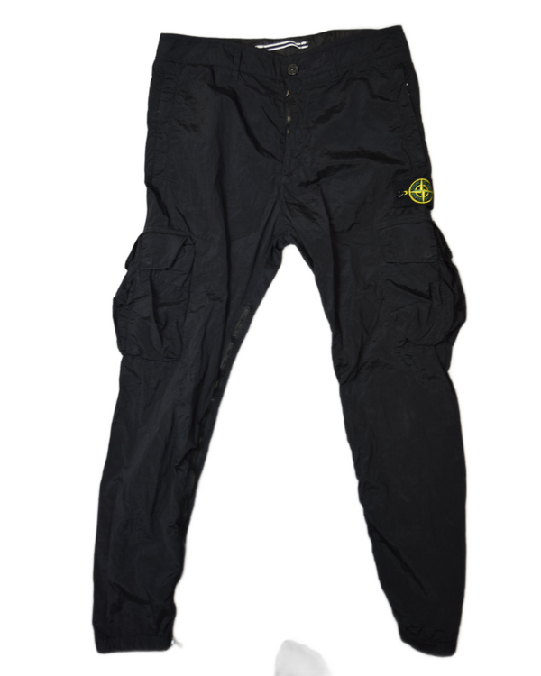 Stone Island nylon metal Cargos Black front view