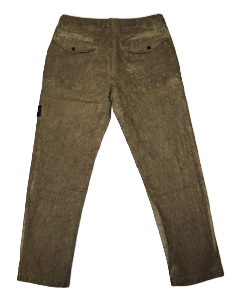 Stone Island Mineral Dyed Corduroy Chinos Brown back view