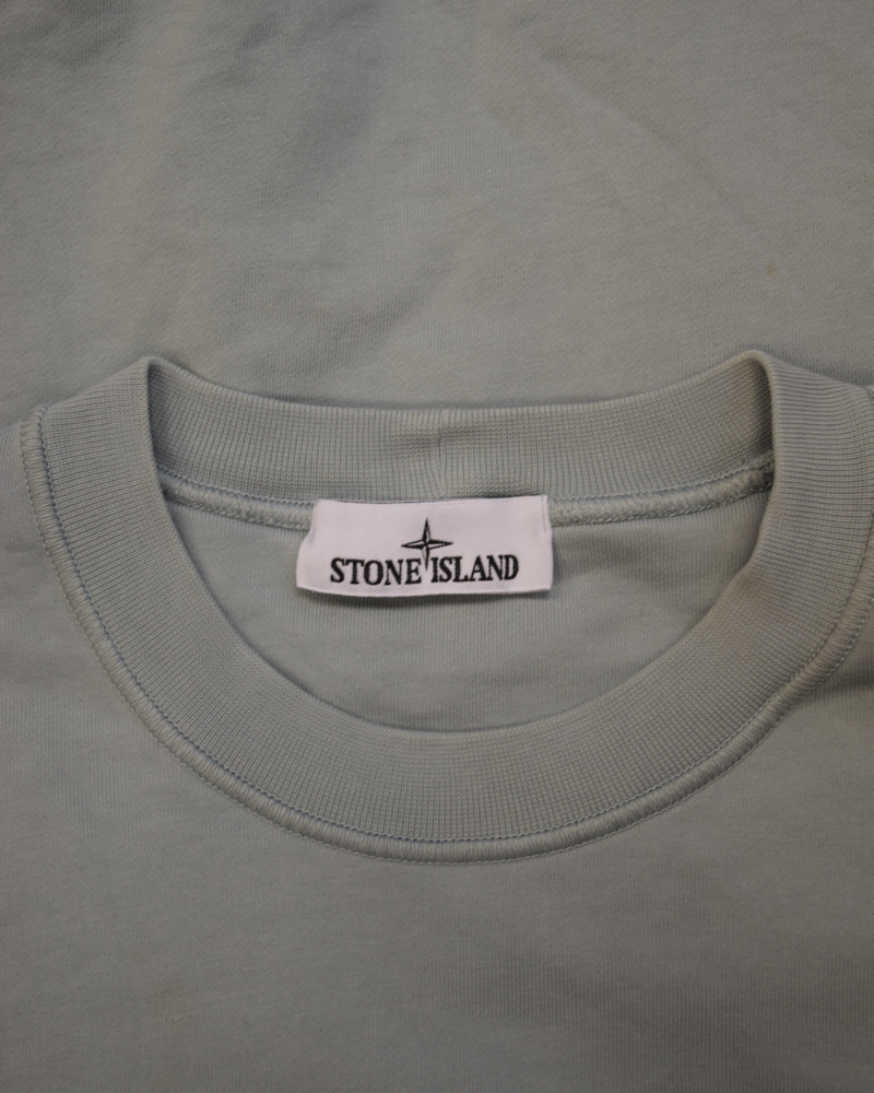 Stone Island Crewneck Dusty Blue detail view