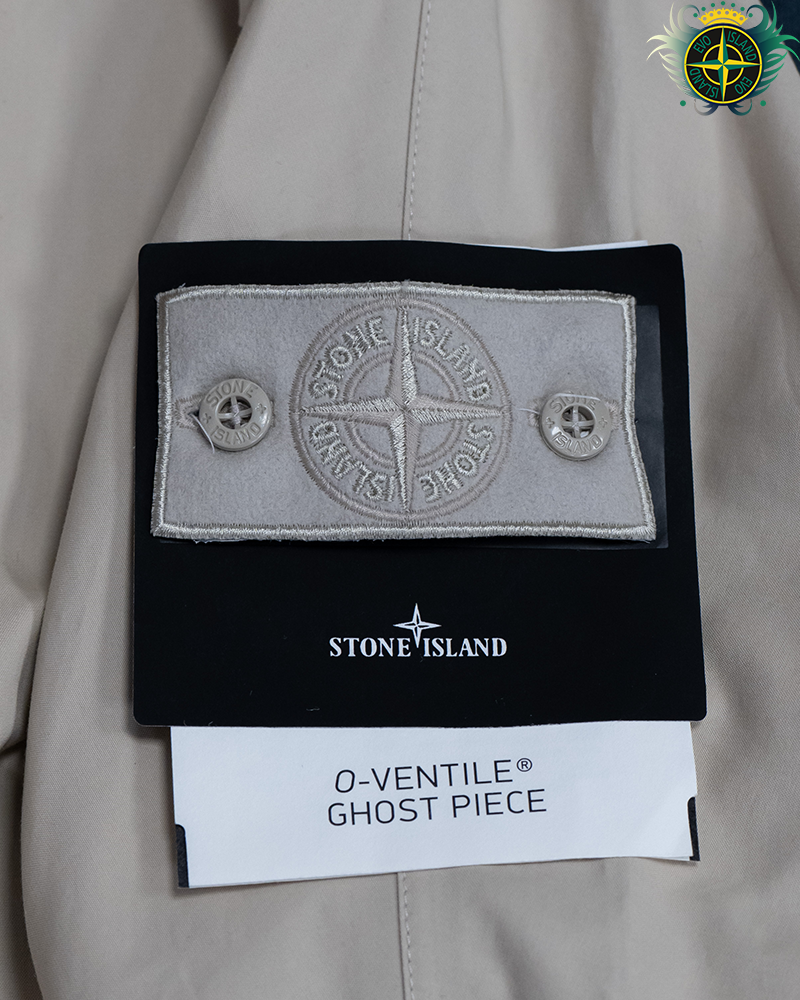 Stone Island Ghost Piece O-Ventile Jacket Cream - L