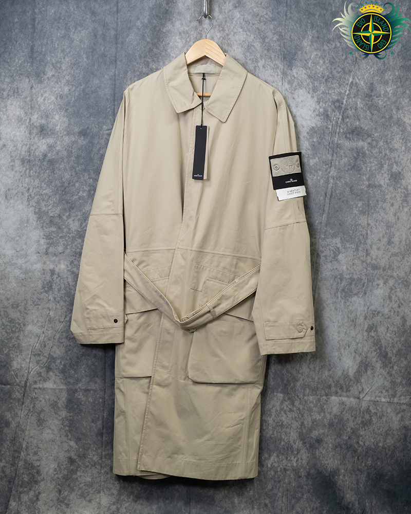 Stone Island Ghost Piece O-Ventile Jacket Cream - L