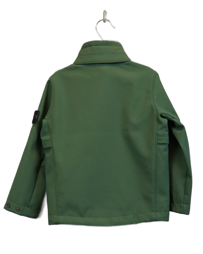 Stone Island Kids Soft Shell Jacket Green back view
