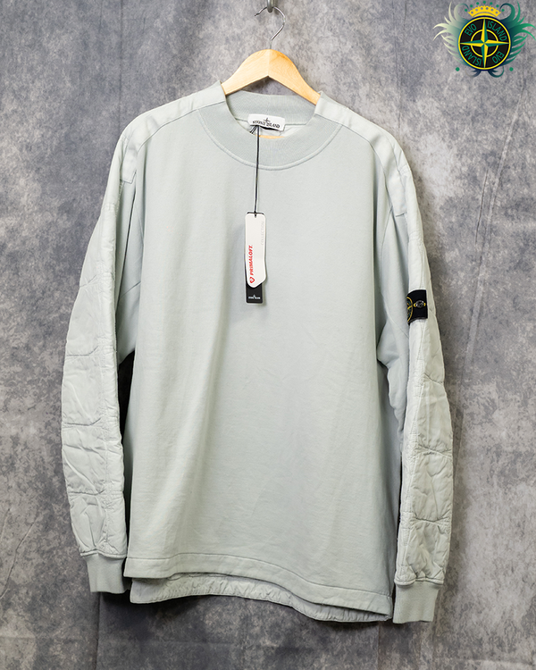 Stone Island Primaloft Quilted Sweatshirt Pearl Grey - 3XL