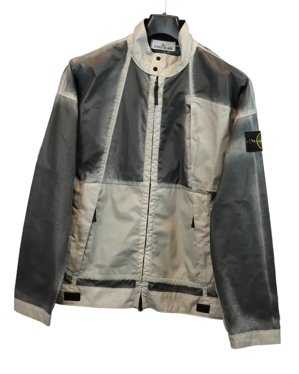 Stone Island Hand Sprayed Mussola Gommata-TC Grey front view