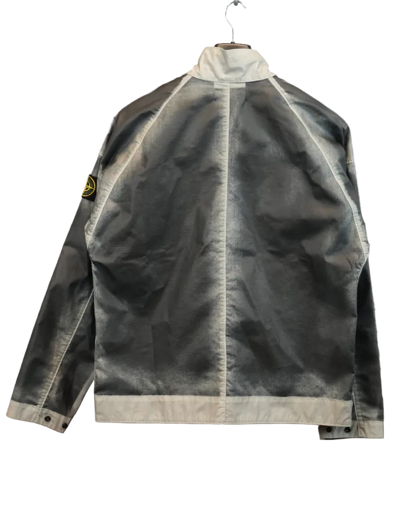 Stone Island Hand Sprayed Mussola Gommata-TC Grey back view