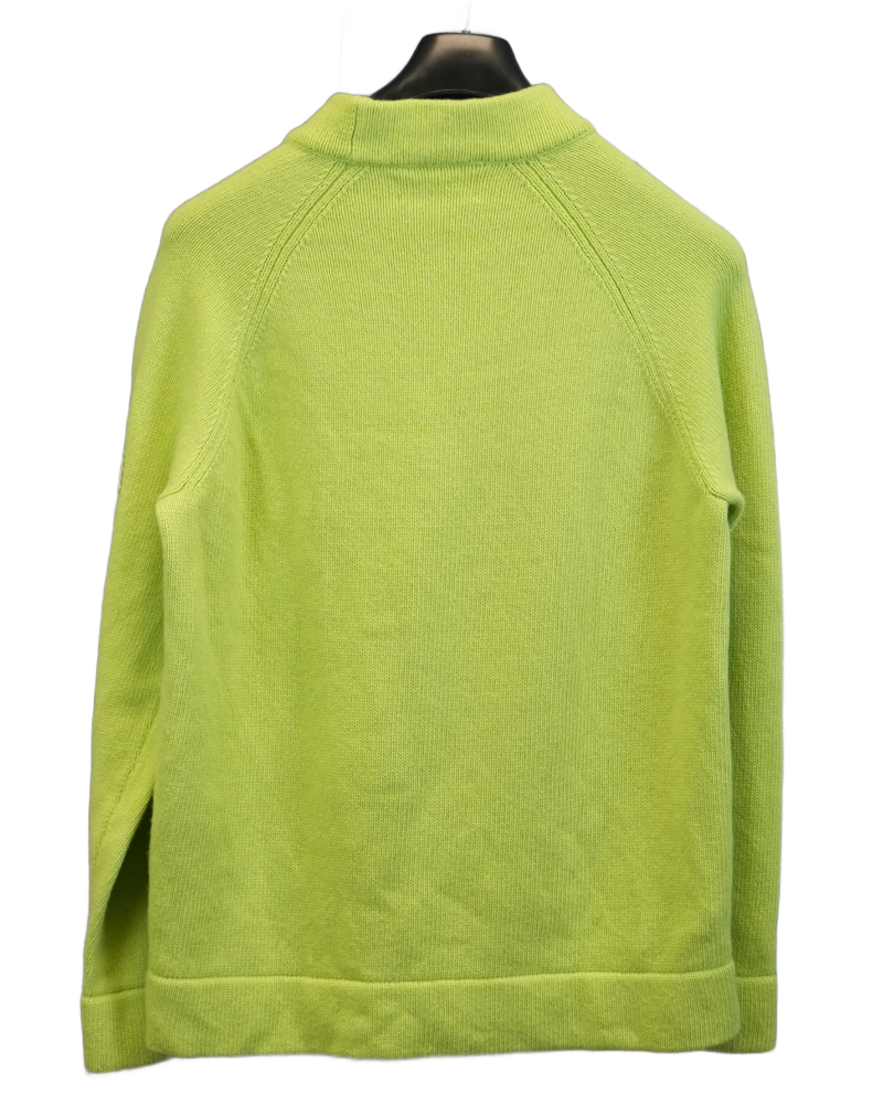 Stone Island Mock Neck Sweater Green back view