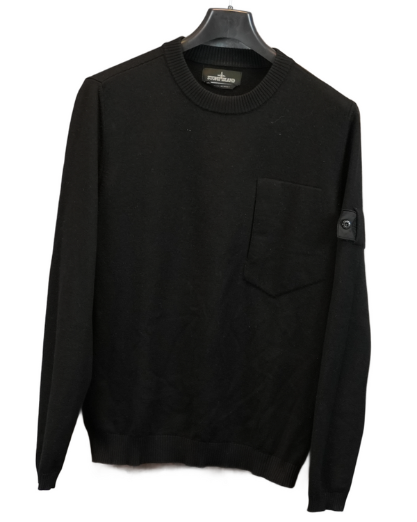 Stone Island Shadow Project Knit Crewneck Black front view