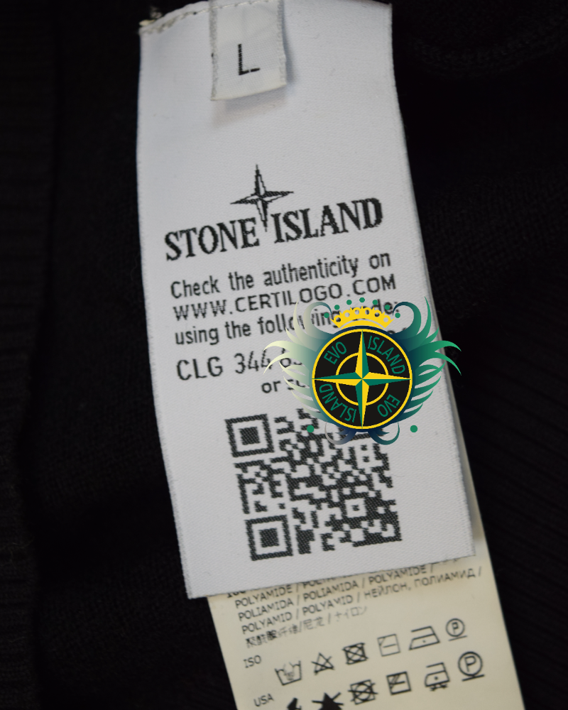 Stone Island Shadow Project Knit Crewneck Black detail view