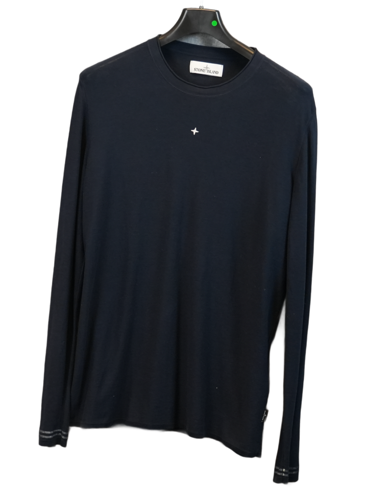 Stone Island Stellina Ultra Lightweight Knit Black front view
