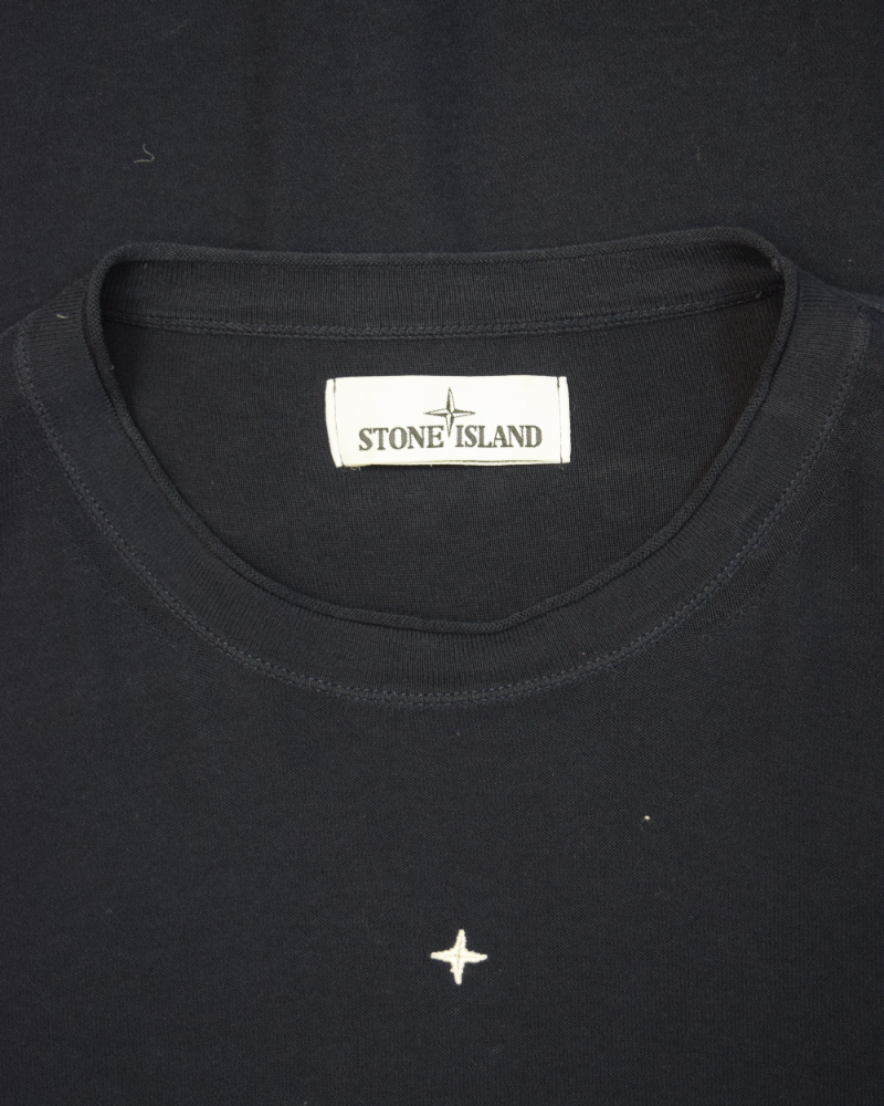 Stone Island Stellina Ultra Lightweight Knit Black detail view