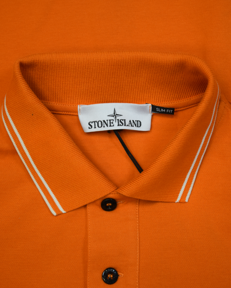 Stone Island Polo Shirt Orange detail view