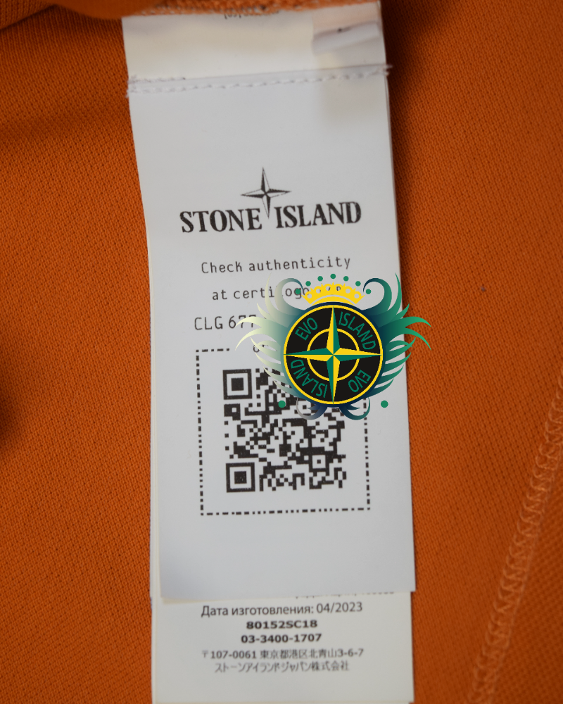 Stone Island Polo Shirt Orange detail view