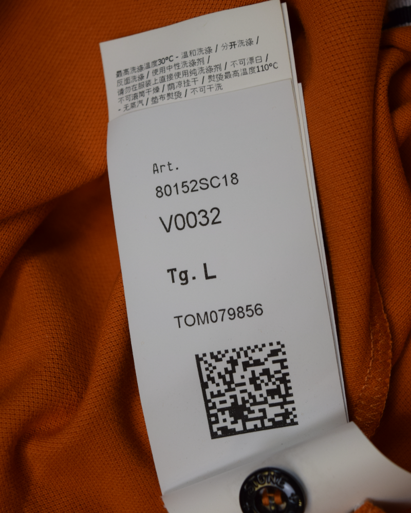 Stone Island Polo Shirt Orange detail view
