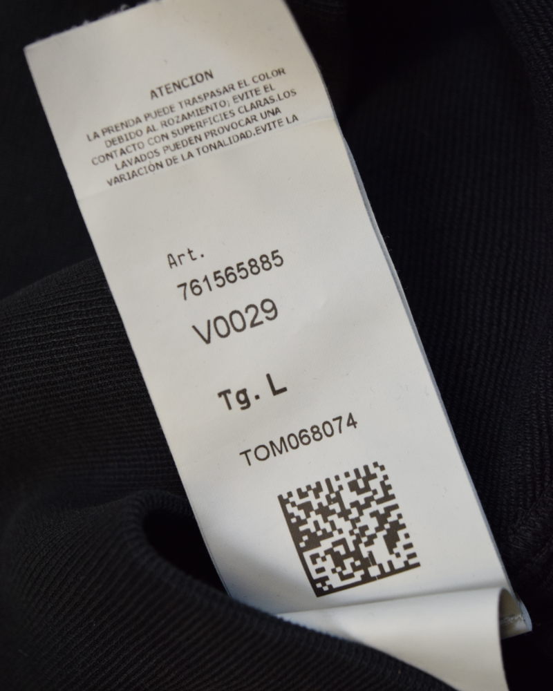 Stone Island Rubber Spellout Hoodie  Black detail view