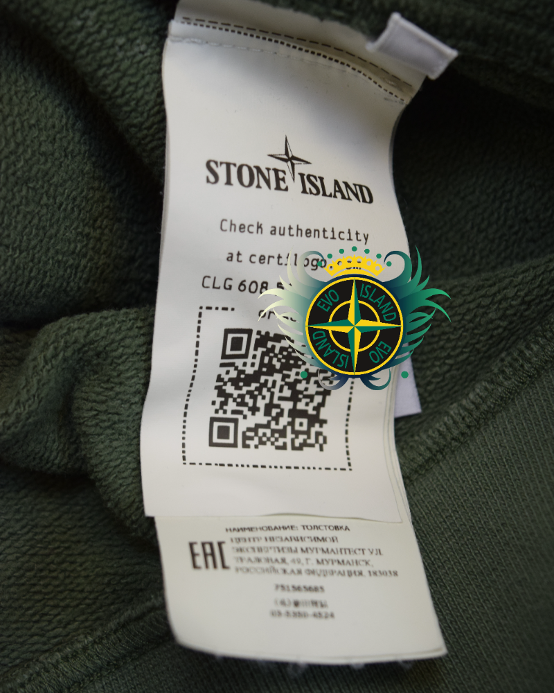 Stone Island Hoodie  Green detail view