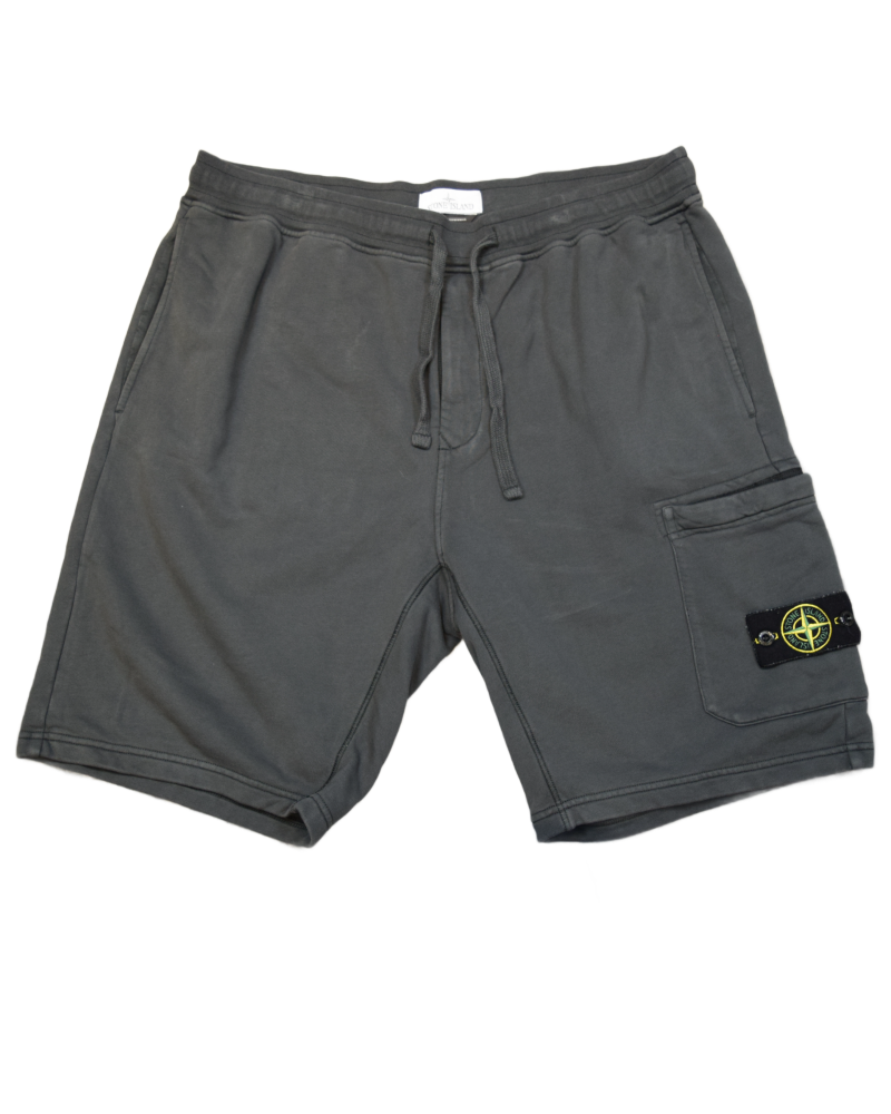 Stone Island Jogger Shorts Dark Grey front view