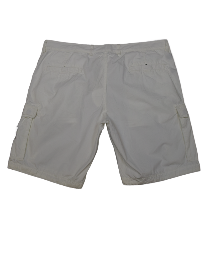 Stone Island Cargo Shorts White back view