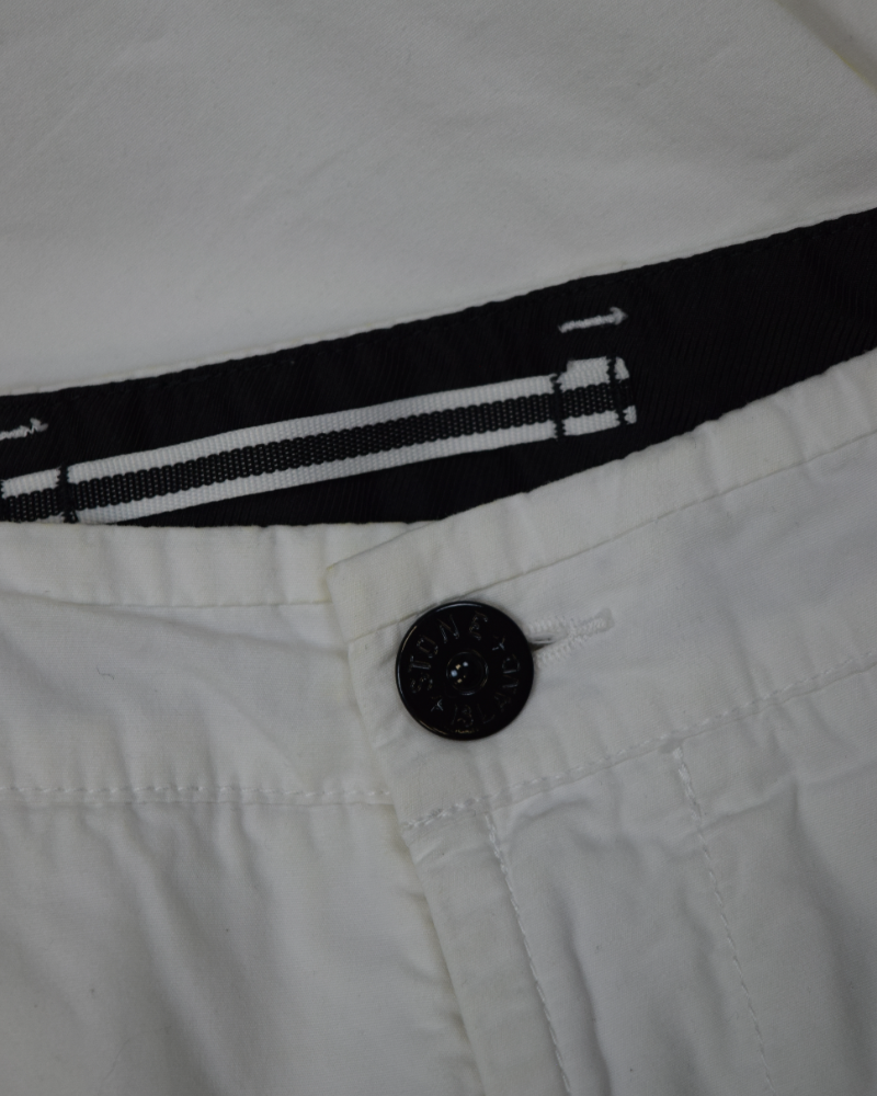 Stone Island Cargo Shorts White detail view