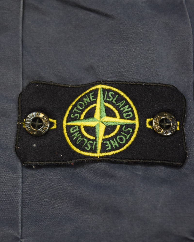 Stone Island Old Treatment Cargo Shorts Blue detail view