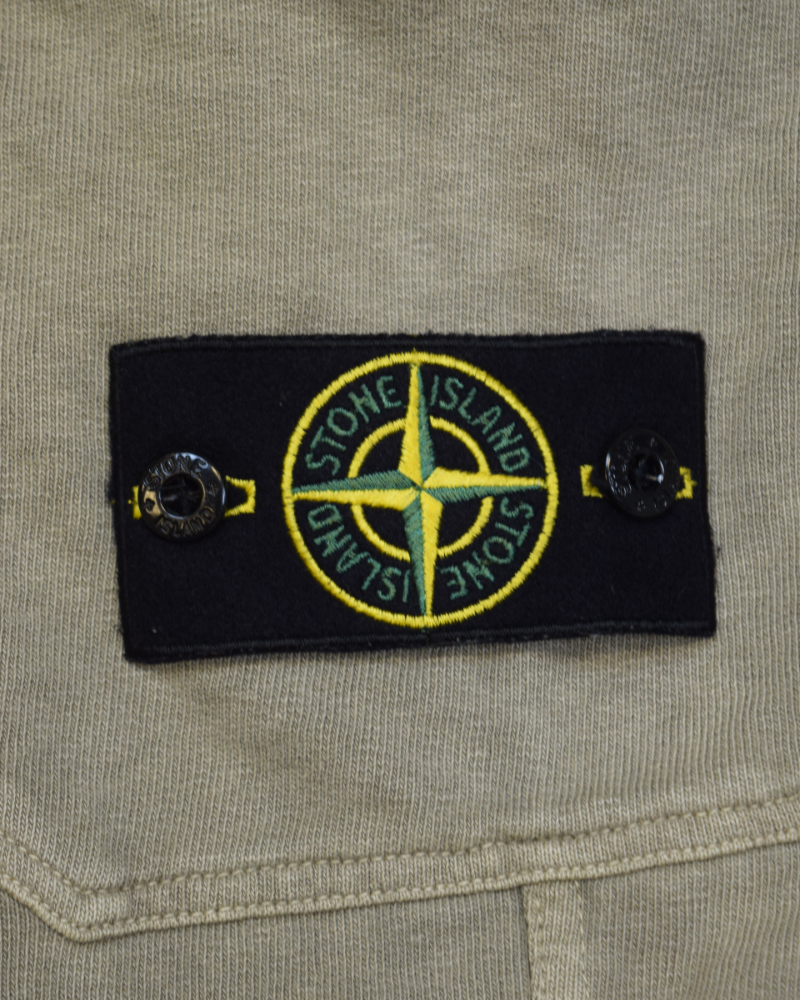 Stone Island Old Treatment Jogger Shorts Khaki detail view