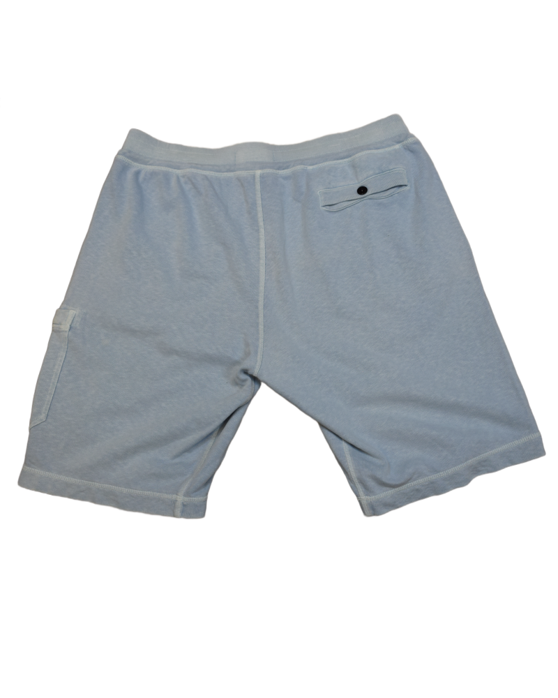 Stone Island Old Treatment Jogger Shorts Blue back view