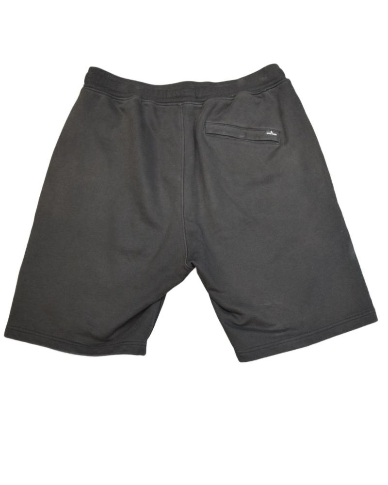 Stone Island Embroidered Pattern Shorts Black back view