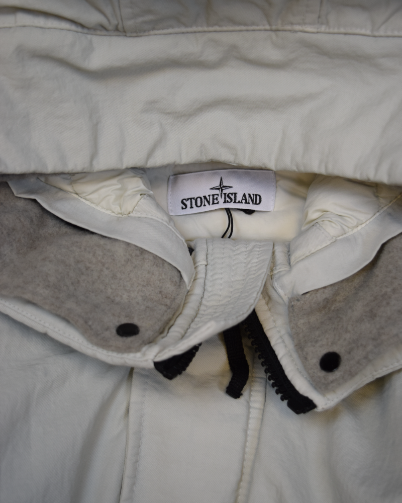 Stone Island Opaque Nylon Twill Down TC Off White detail view