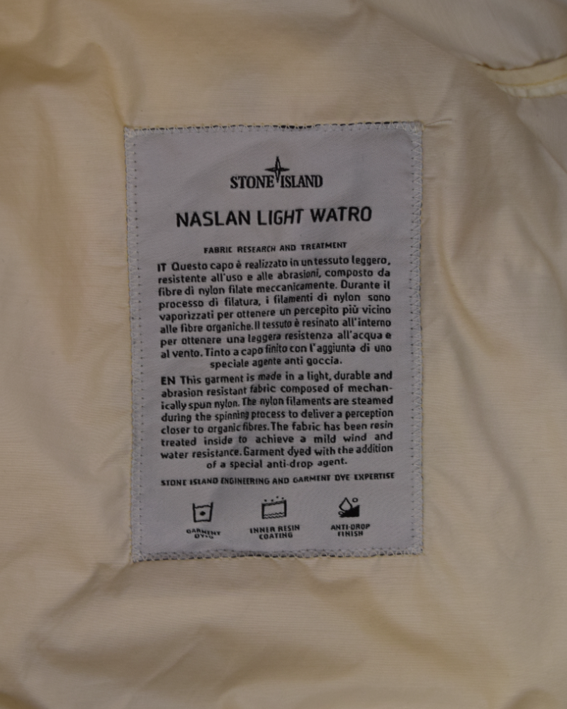 Stone Island Naslan Light Watro Jacket Cream detail view