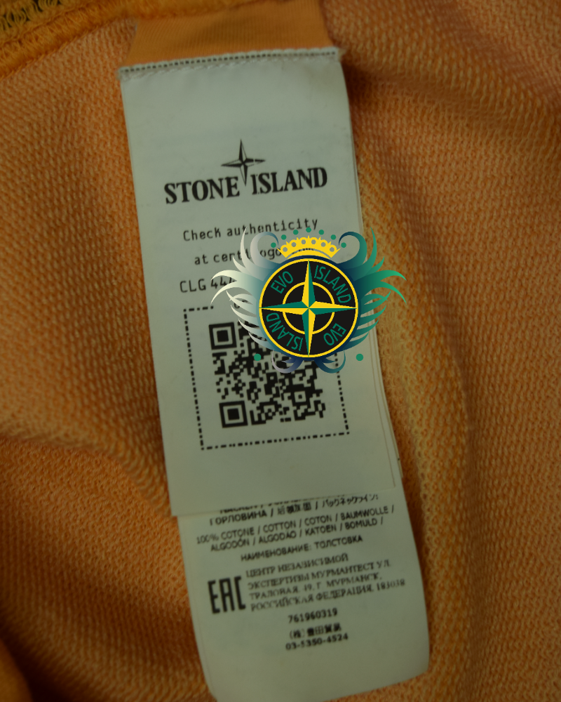 Stone Island Shadow Project Crewneck Orange detail view