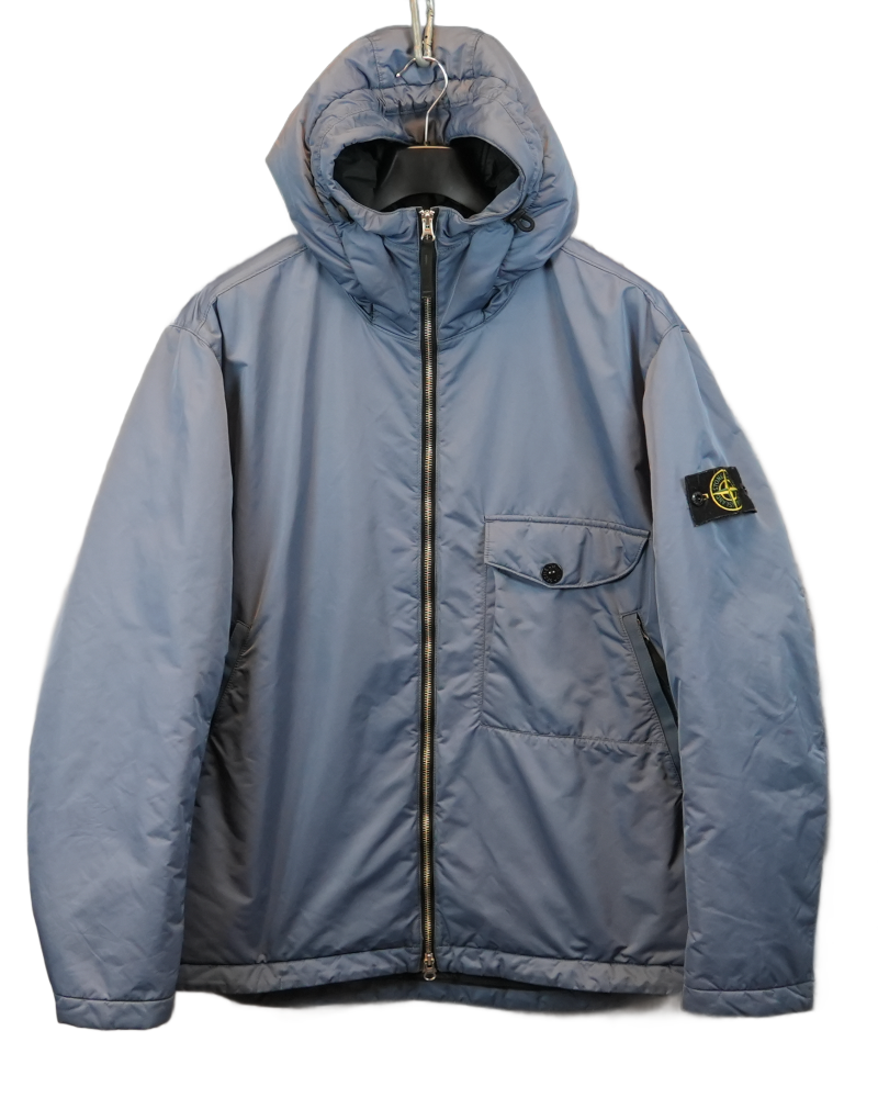 Stone Island Hyper Dense Nylon Twill With Primaloft Insulation Tech Blue front view