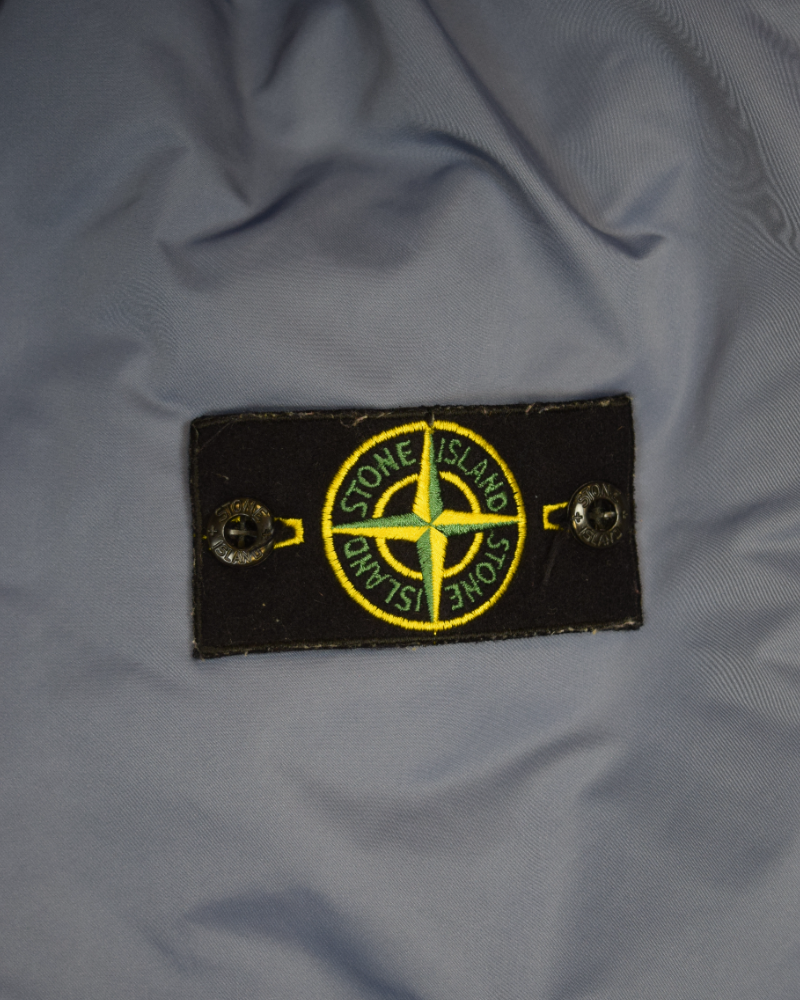 Stone Island Hyper Dense Nylon Twill With Primaloft Insulation Tech Blue detail view