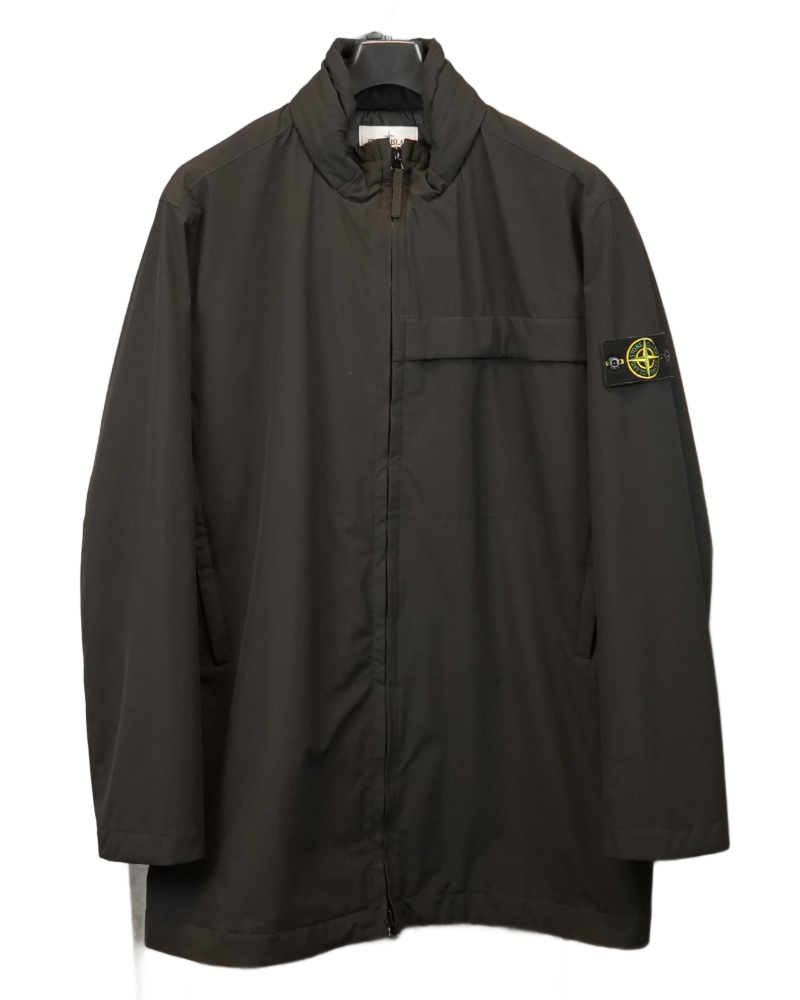 Stone Island Soft Shell_R E.Dye Technology With Prima Loft Insulation Tech Black front view