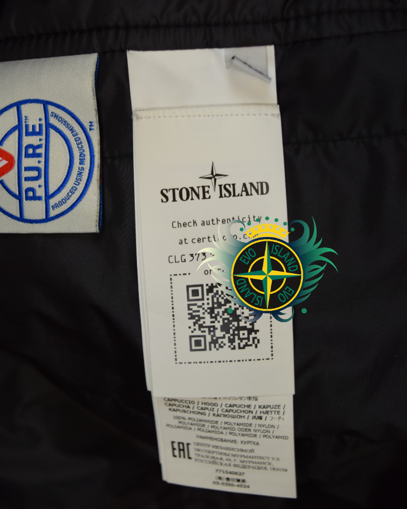 Stone Island Soft Shell_R E.Dye Technology With Prima Loft Insulation Tech Black detail view