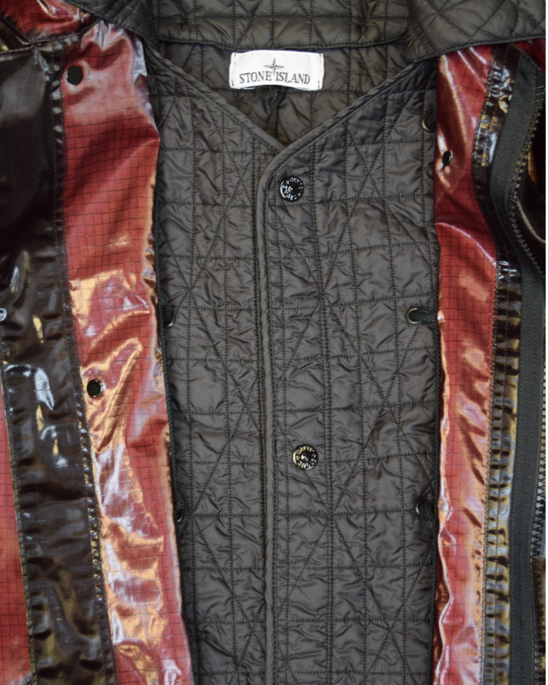 Stone Island Uneven Ripstop Prismatica  Red detail view