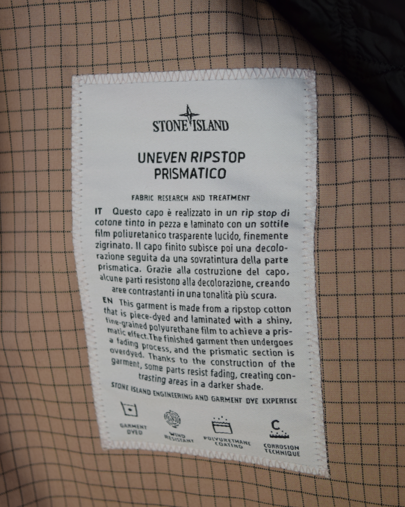 Stone Island Uneven Ripstop Prismatica  Red detail view