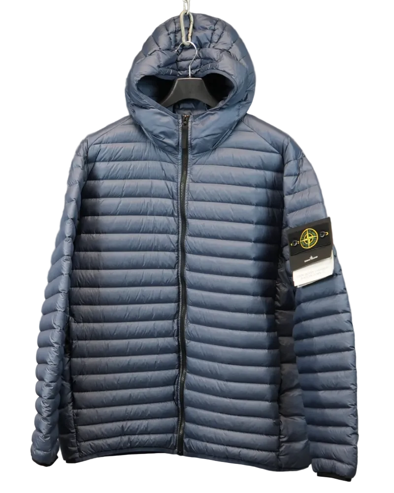 Stone Island Loom Woven Chambers R Nylon Down TC Blue front view