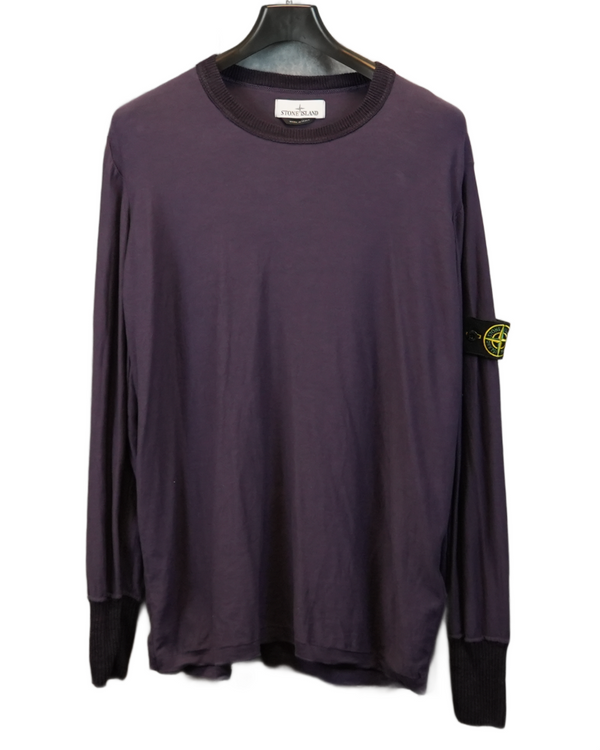 Stone Island Light Weight Crewneck Purple front view