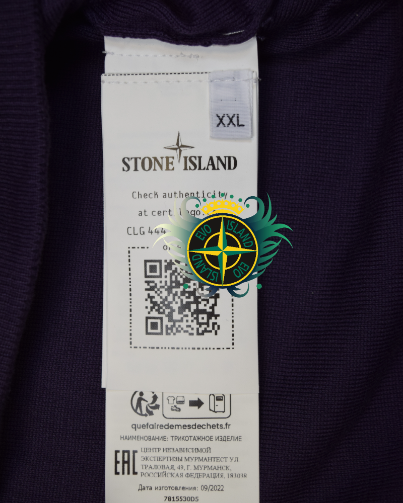 Stone Island Light Weight Crewneck Purple detail view