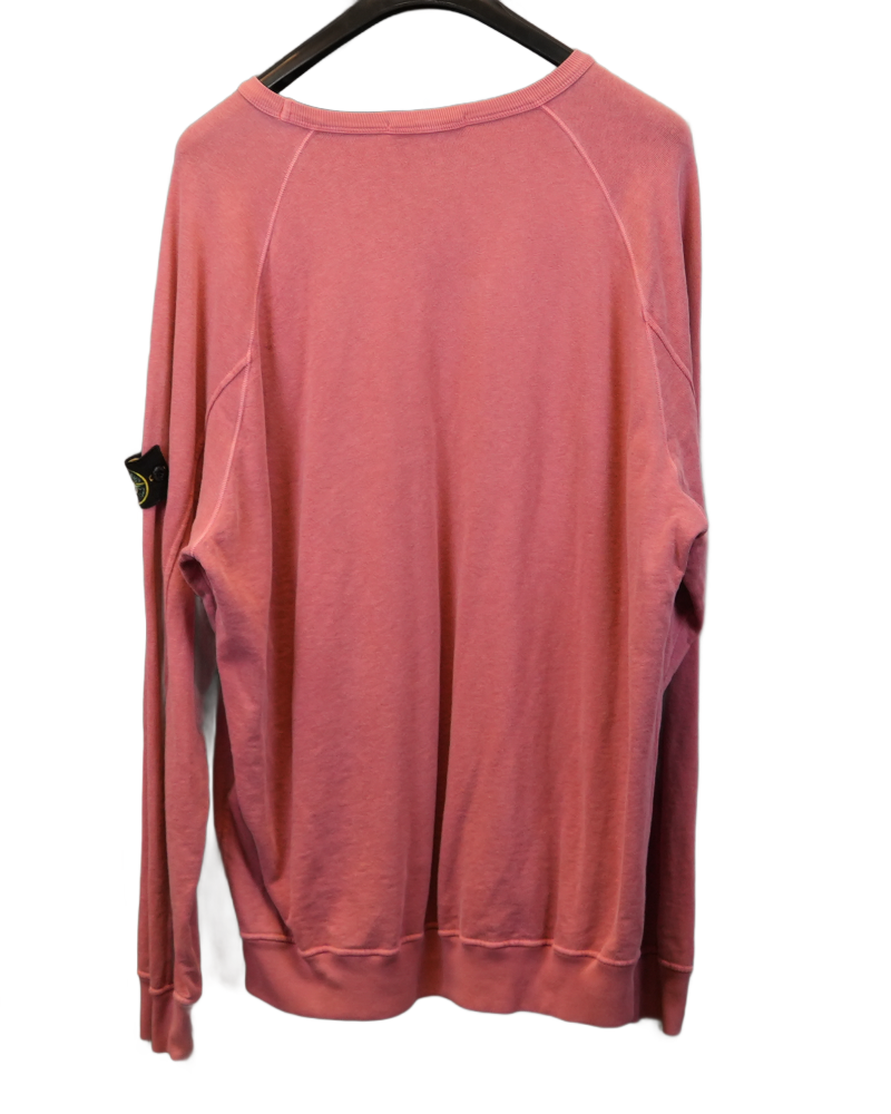 Stone Island Old Treatment Crewneck Pink back view