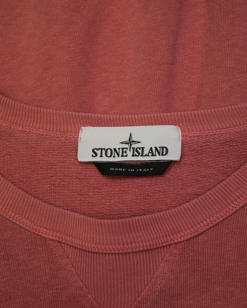 Stone Island Old Treatment Crewneck Pink detail view