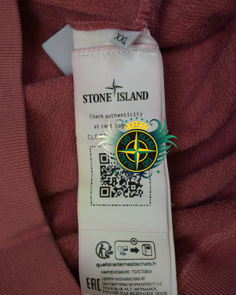 Stone Island Old Treatment Crewneck Pink detail view
