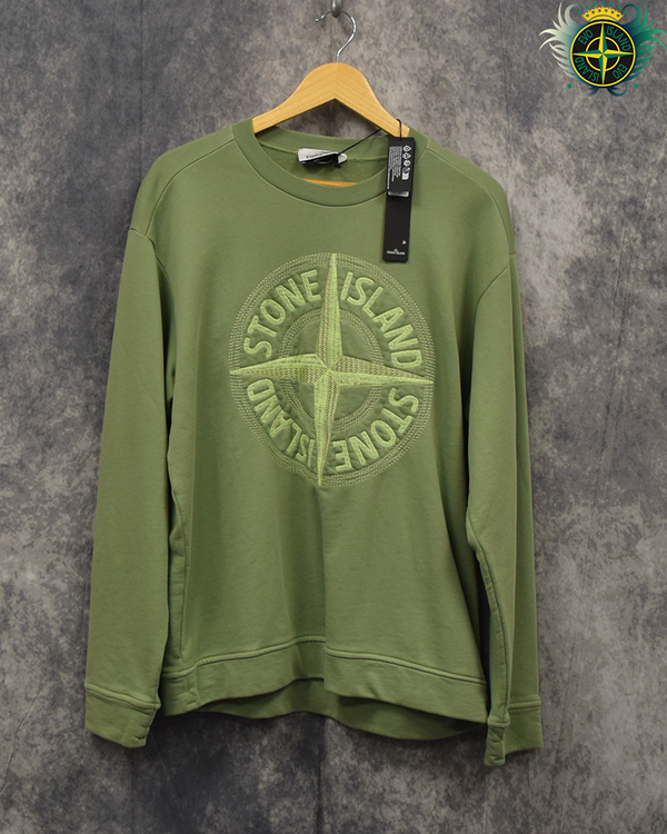 Stone Island Chest Compass Crewneck Green - L