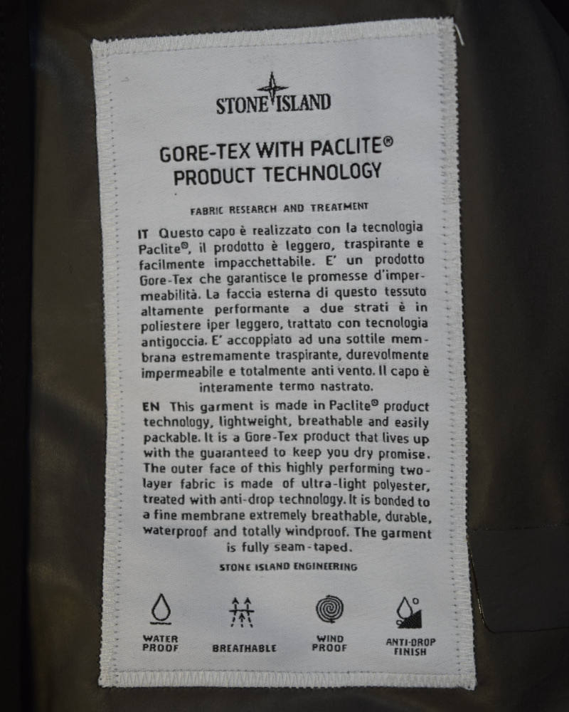 Stone Island Gore-Tex with Paclite Technology Jacket Black detail view