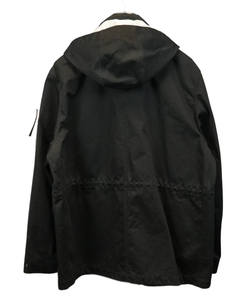 Stone Island Rasso Gommato Jacket Black back view