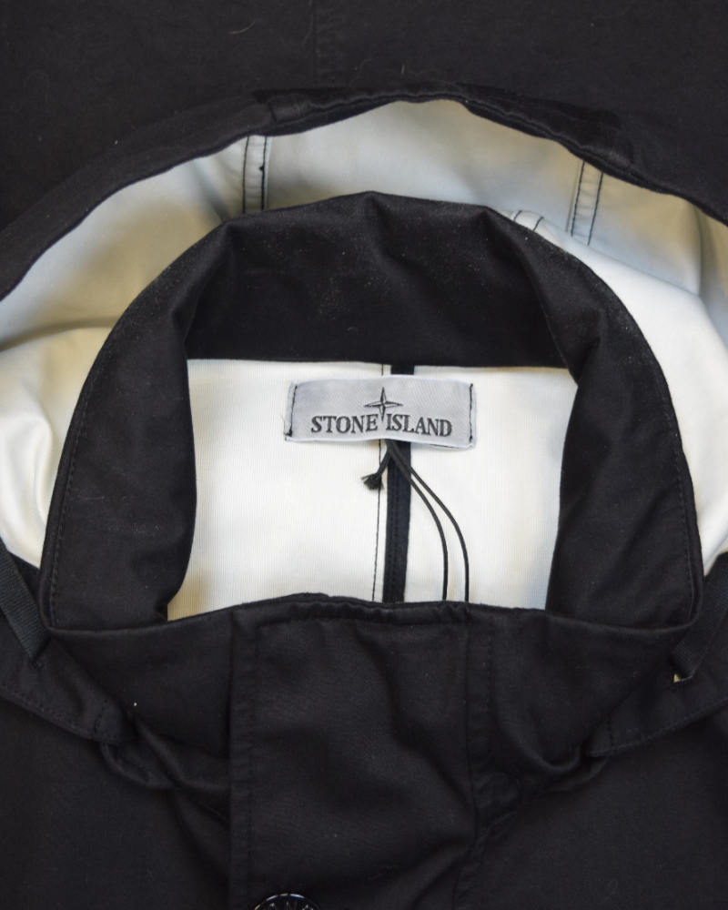 Stone Island Rasso Gommato Jacket Black detail view