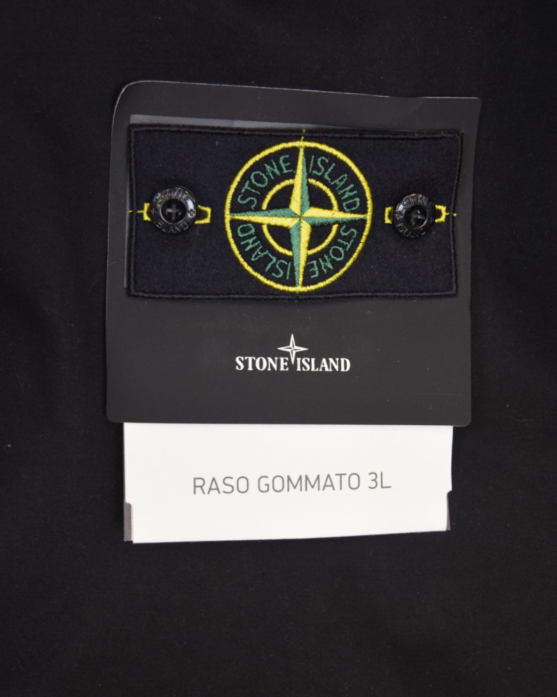Stone Island Rasso Gommato Jacket Black detail view