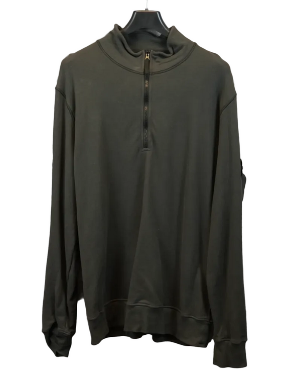 Stone Island 1/4 Zip sweatshirt Dark Grey front view